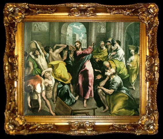 framed  El Greco cleansing of the temple, ta009-2